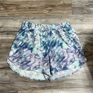 All In Motion Girl's Run Shorts Blue Swirl Size XL